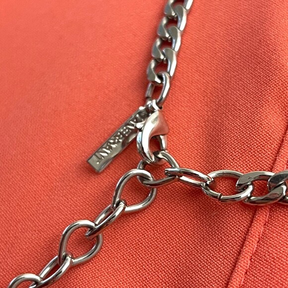 Lane Bryant Silver-tone White Faux Pearls Rhinestones Women's Fashion Necklace - Picture 3 of 4